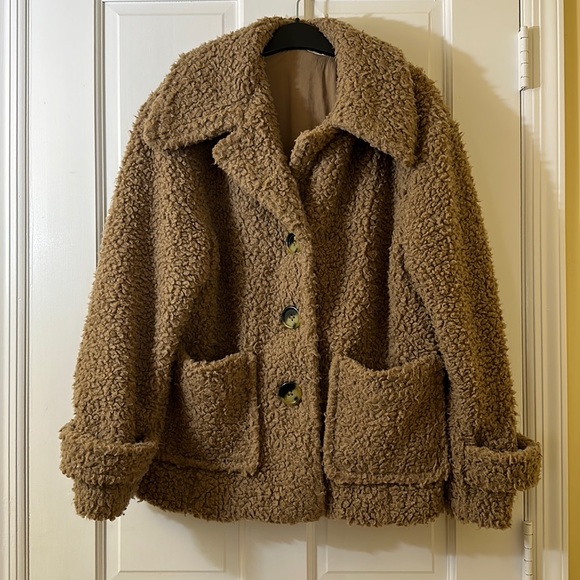 Free People So Soft Cozy Peacoat Jacket - Picture 1 of 6